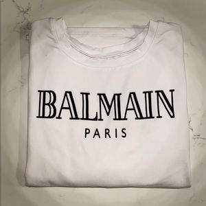 white balmain long sleeve